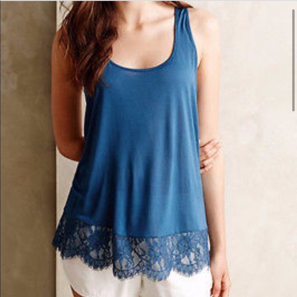 Anthropologie Floral Tank